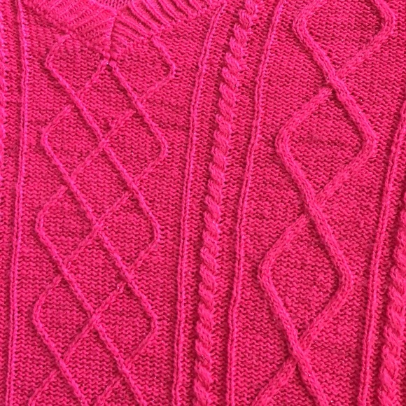 SO hot pink cable knit sweater juniors xl - Picture 5 of 7